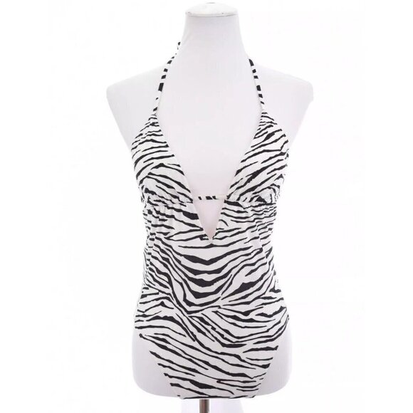 Charlie by Matthew Zink MZ One Piece Swimsuit Zebra Print Sz Large - Picture 1 of 9